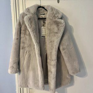 Faux Fur Coat - Grey